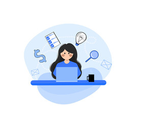 business woman with laptop