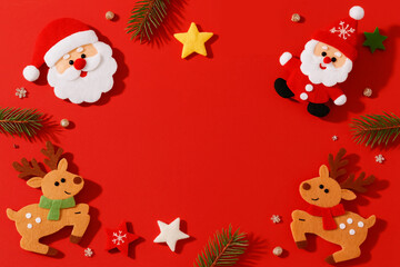 Santa & Rudolph Cute Christmas Frame