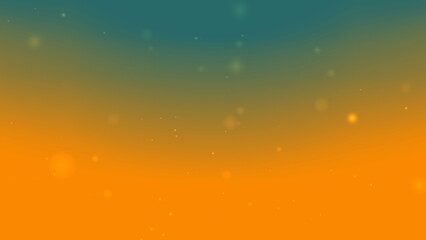 Teal to Orange Gradient Bokeh Sparkle Background with Soft Glow Particles