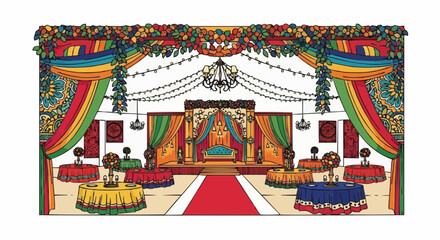 red carpet on white background