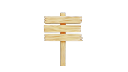 Wooden Signpost Isolated on White Background