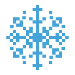 Pixel Decorative Snowflake Pattern