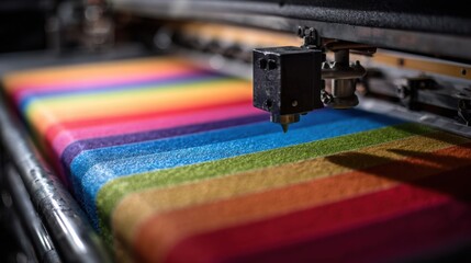 Medium shot illustrating the precision of heat transfer printing on blended fabric demonstrating color vibrancy and fabric compatibility under heat application