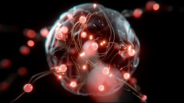 Organoid intelligence. OI. Biocomputing. Synthetic biology. Biological computation. Bioengineered tissue. A visually stunning representation of a biocomputing structure.