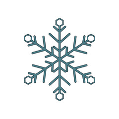 Intricate snowflake design with symmetrical patterns and delicate details.