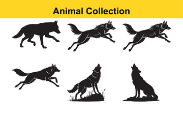 vector silhouettes of animals