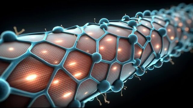 Organoid intelligence. OI. Biocomputing. Synthetic biology. Biological computation. Bioengineered tissue. A detailed visualization of bioengineered tissue structure.