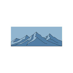 Fototapeta premium Majestic mountain range under a clear blue sky a stunning landscape view.