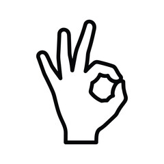 Hand showing ok sign with fingers