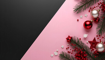  Minimal Wallpaper with Geometric Shapes in Pink on Black - Desktop Mobile