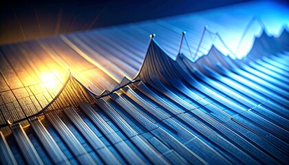 Dynamic Data Ascent: A visually striking representation of fluctuating data, with abstract lines and light. Symbolizing growth and progress.