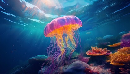 jelly fish in the sea