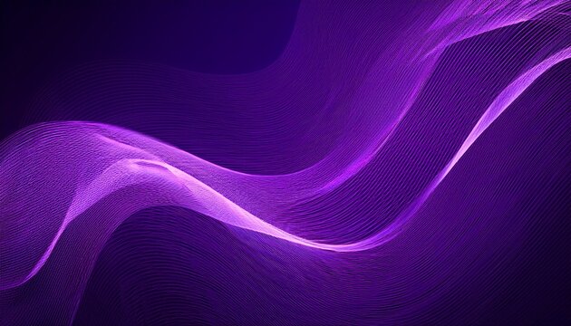 purple digital wave abstract background smooth curved motion effect - Powered by Adobe
