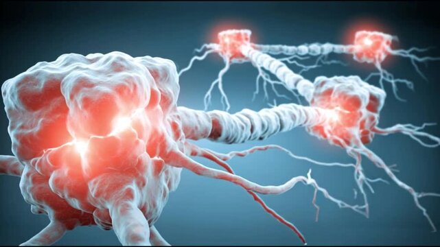 Organoid intelligence. OI. Biocomputing. Synthetic biology. Biological computation. Bioengineered tissue. 3D visualization of bioengineered neural structures emitting light.