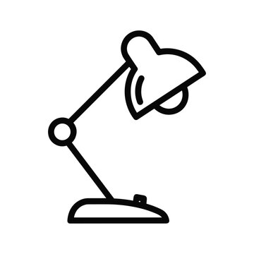 Simple desk lamp icon