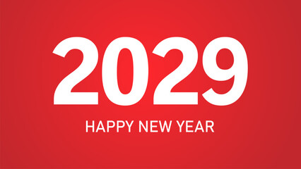 2029 Happy new year. Design template for new year celebration. 2029 calendar. Year 2029 celebration greeting background template