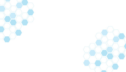 Abstract blue hexagon shape for frame illustration design