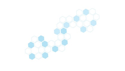 Abstract cube hexagon shape background. Digital technology concept