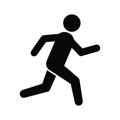 Person running silhouette