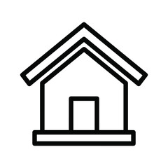 Simple house icon with gable roof