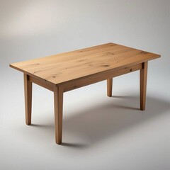 wooden table isolated on white