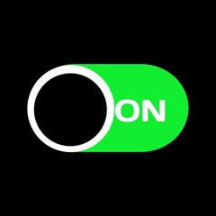 On button with black background