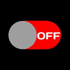 Off button with black background