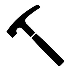 brick hammer icon in glyphstyle	