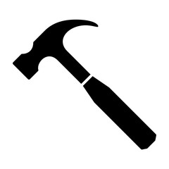 claw hammer icon in glyph style	
