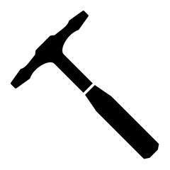 scutch hammer icon in glyph style	
