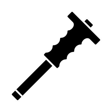 cold chisel icon in glyph style	
