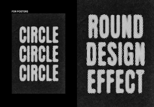 Spinning Text & Logo Effect Mockup