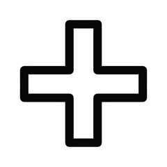 Obraz premium Medical cross symbol on white background