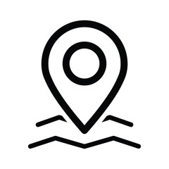 Map pin icon on simple background