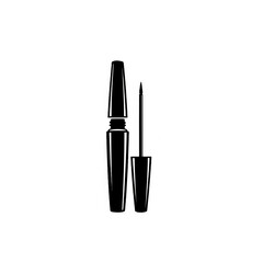 Stylized Icon of Eyelash Mascara and Applicator