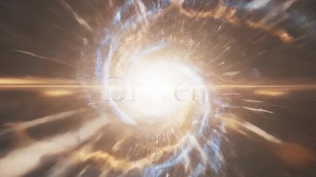 Vibrant Cosmic Vortex Swirling Through Space