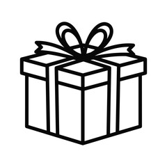 Beautifully wrapped gift box with ribbon