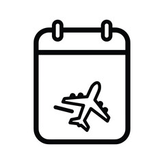 Flight schedule calendar icon