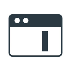 Simple web browser icon with minimalist design