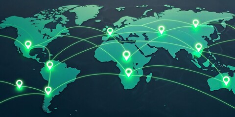 abstract background with world map vector