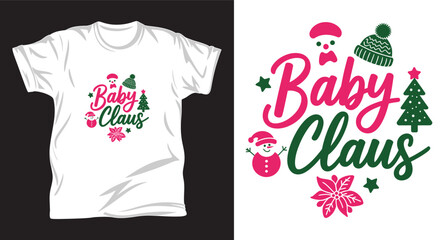 Christmas graphic vector t shirt design print.