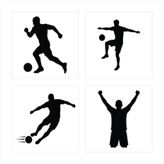 Modern Football Player Action Pose