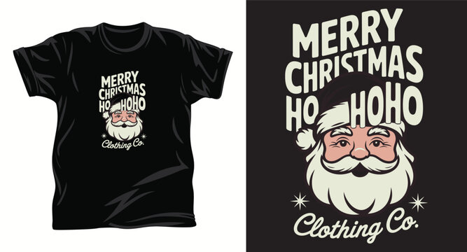 Christmas graphic vector t shirt design print.