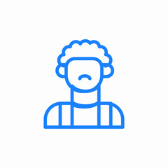 Obraz premium afro man icon sign vector