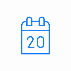 calendar day icon sign vector