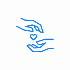 charity support icon sign vector