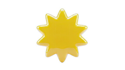 Yellow Star Isolated on White Background