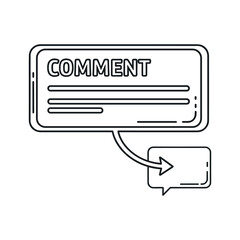 Comment icon representing user feedback and discussion