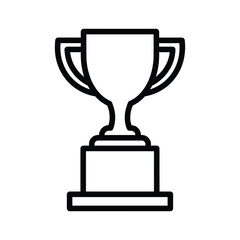 Simple trophy icon on white background