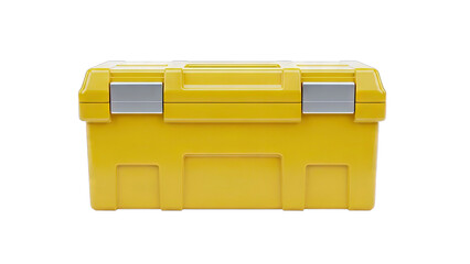 Yellow Toolbox Isolated on White Background